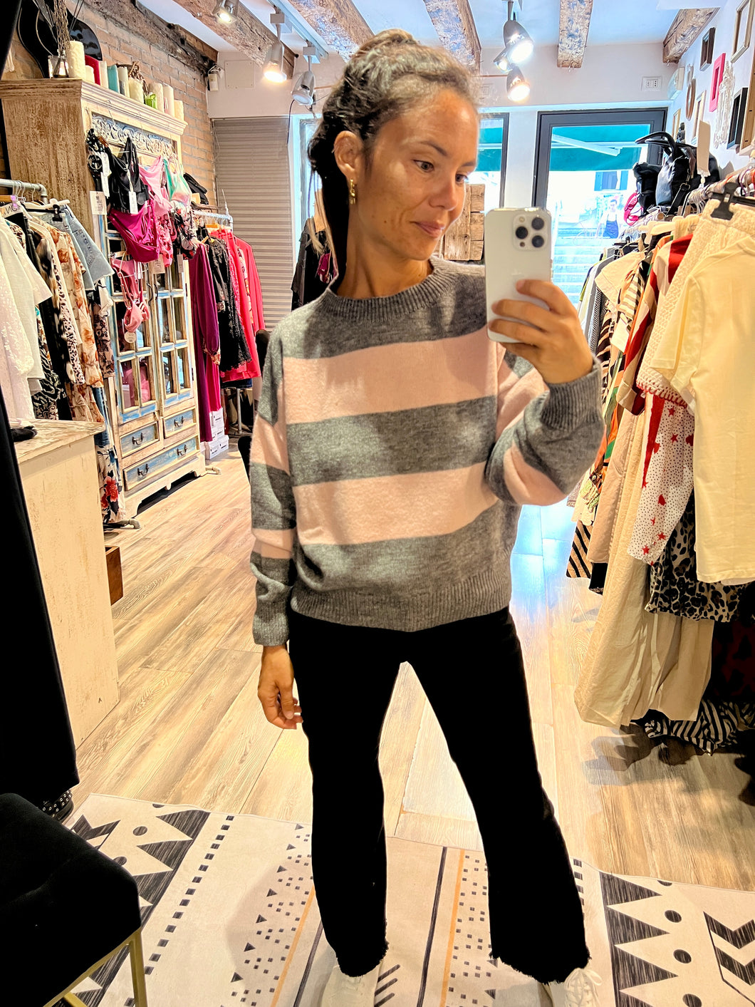 Susy Mix Maglia righe Crop