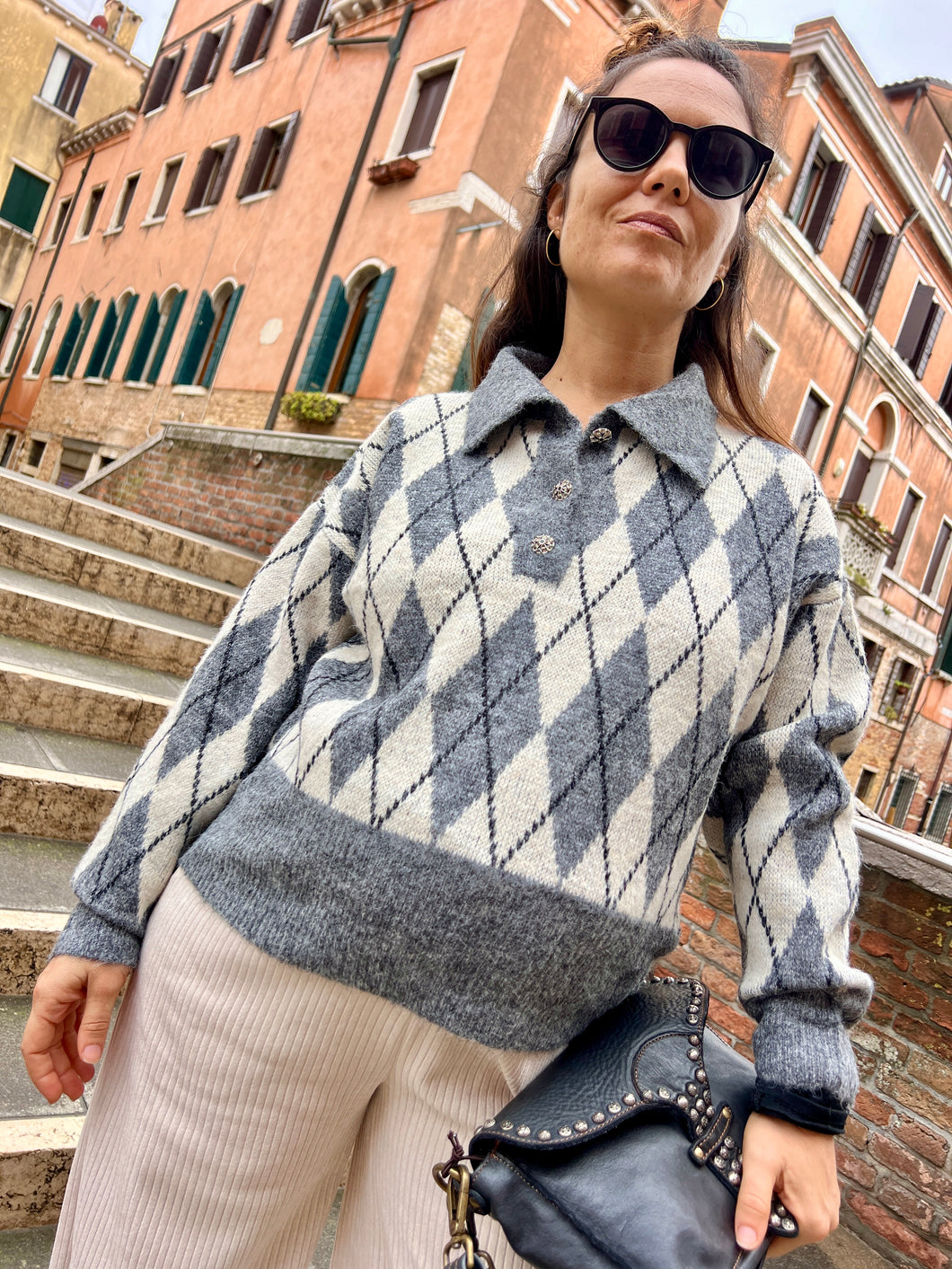 Maglione fantasia Rombi
