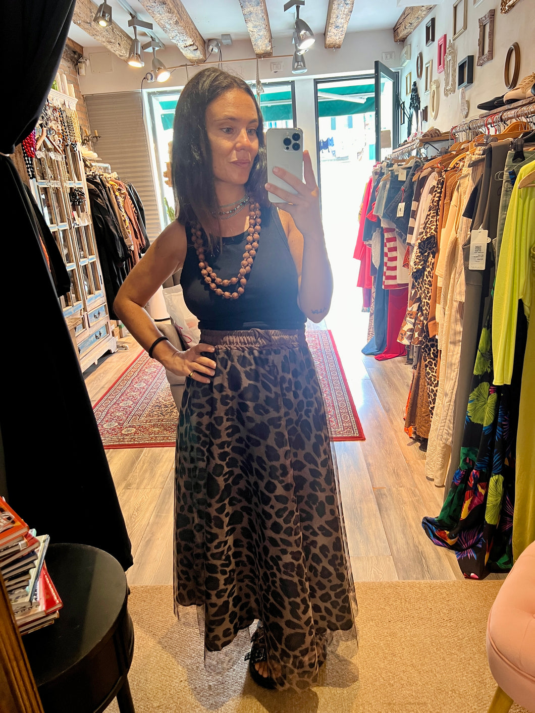 Gonna Tulle animalier