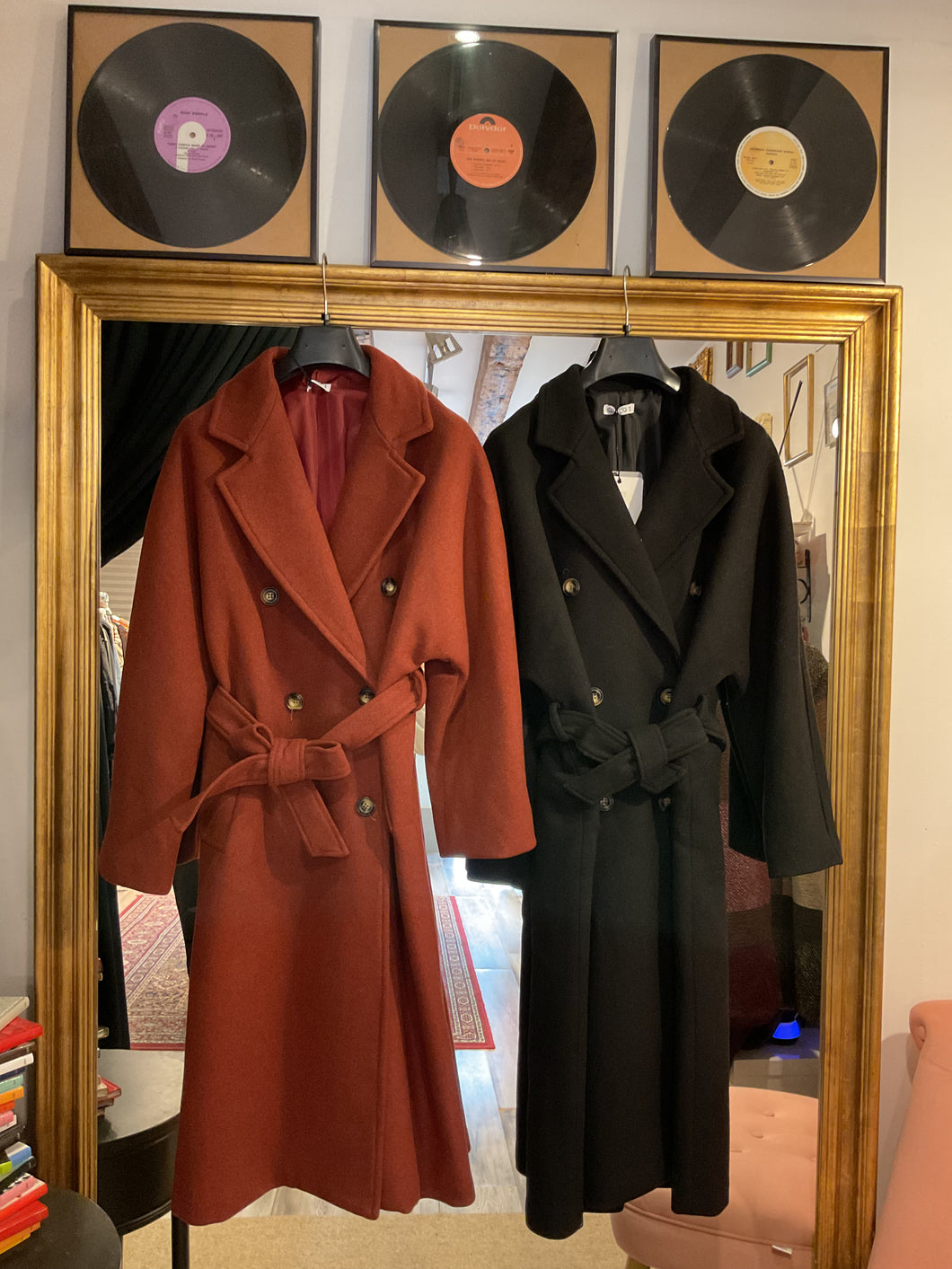 Cappotto Doppiopetto con cintura