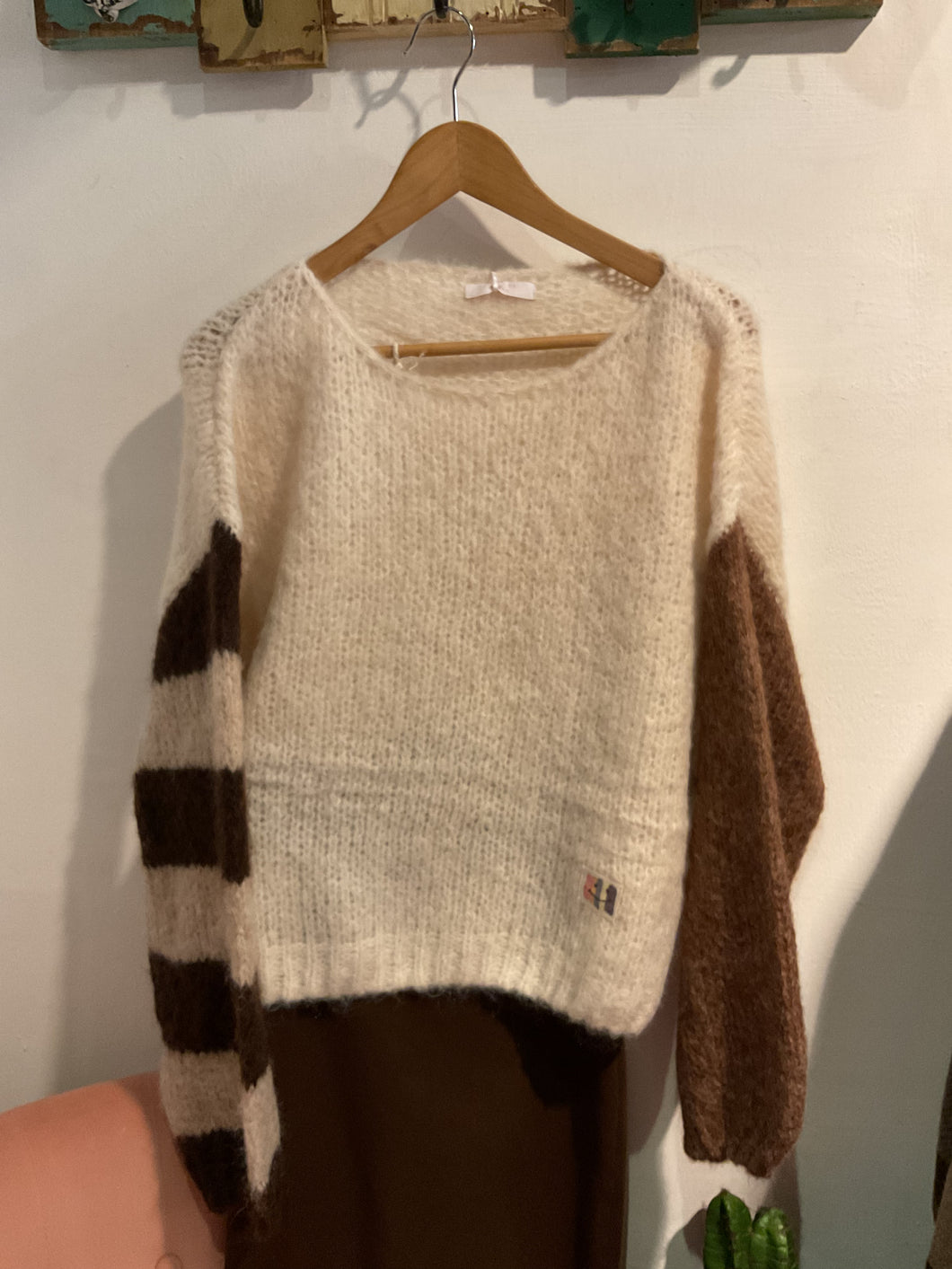 Maglione Manica rigata