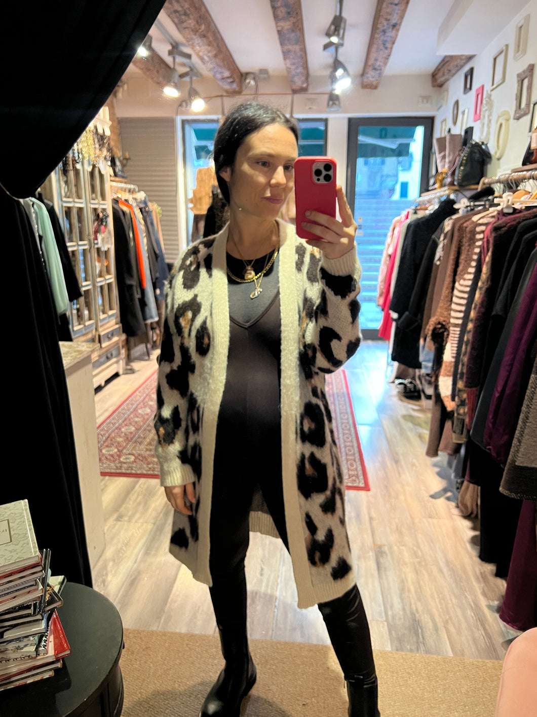 Susy Mix Cardigan lungo Maculato